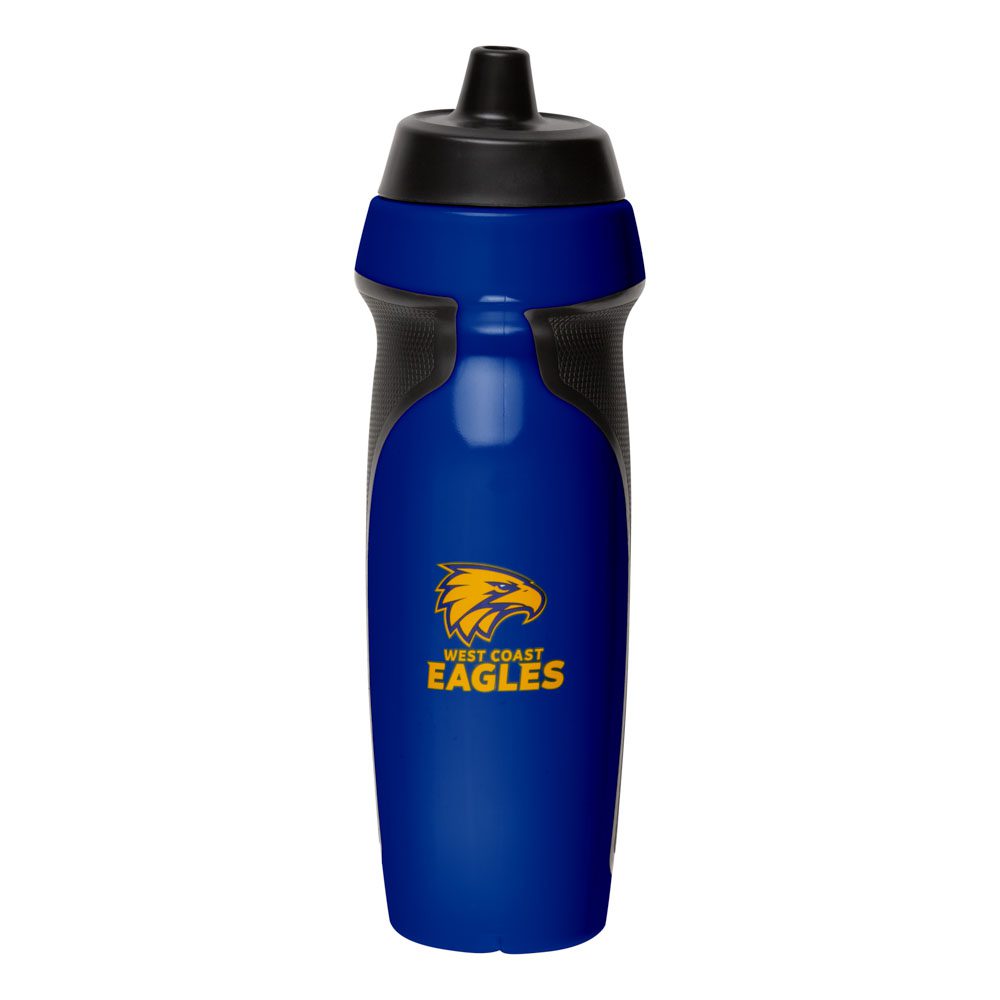 West Coast Eagles AFL Sports Water Bottle 640ml Rubber Grip 1 West Coast Eagles AFL Sports Water Bottle 640ml Rubber Grip