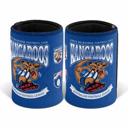 North Melbourne Kangaroos AFL Retro Design Beer Can Bottle Cooler Stubby Holder Cosy