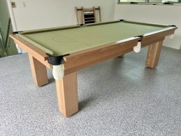 NPC Pool Snooker Billiard Table 8ft Solid Tasmanian Oak Sage Felt