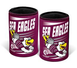 Manly Warringah Sea Eagles NRL Retro Mascot Beer Can Bottle Cooler Stubby Holder Cosy