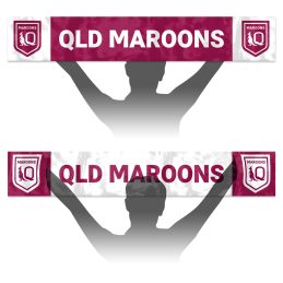 2025 State of Origin QLD Queensland GO Maroons Banner Flag with Hand Pockets