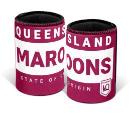 2026 State of Origin QLD Queensland Maroons Logo Can Stubby Cooler