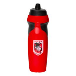 St George Dragons NRL 2025 Sports Drink Water Bottle with Rubber Grip