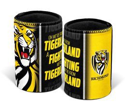 Richmond Tigers AFL SONG Beer Can Bottle Cooler Stubby Holder Cosy