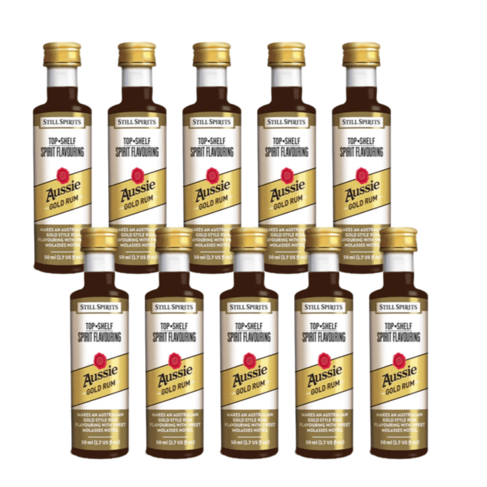 Still Spirits Top Shelf Aussie Gold Rum Home Brew Flavouring Essence 10 Pack 1 Still Spirits Top Shelf Aussie Gold Rum Home Brew Flavouring Essence 10 Pack