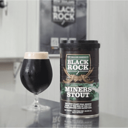 Black Rock Miners Stout 1.7kg Home Brew Beer Extract Tin - Classic Dark Stout Kit