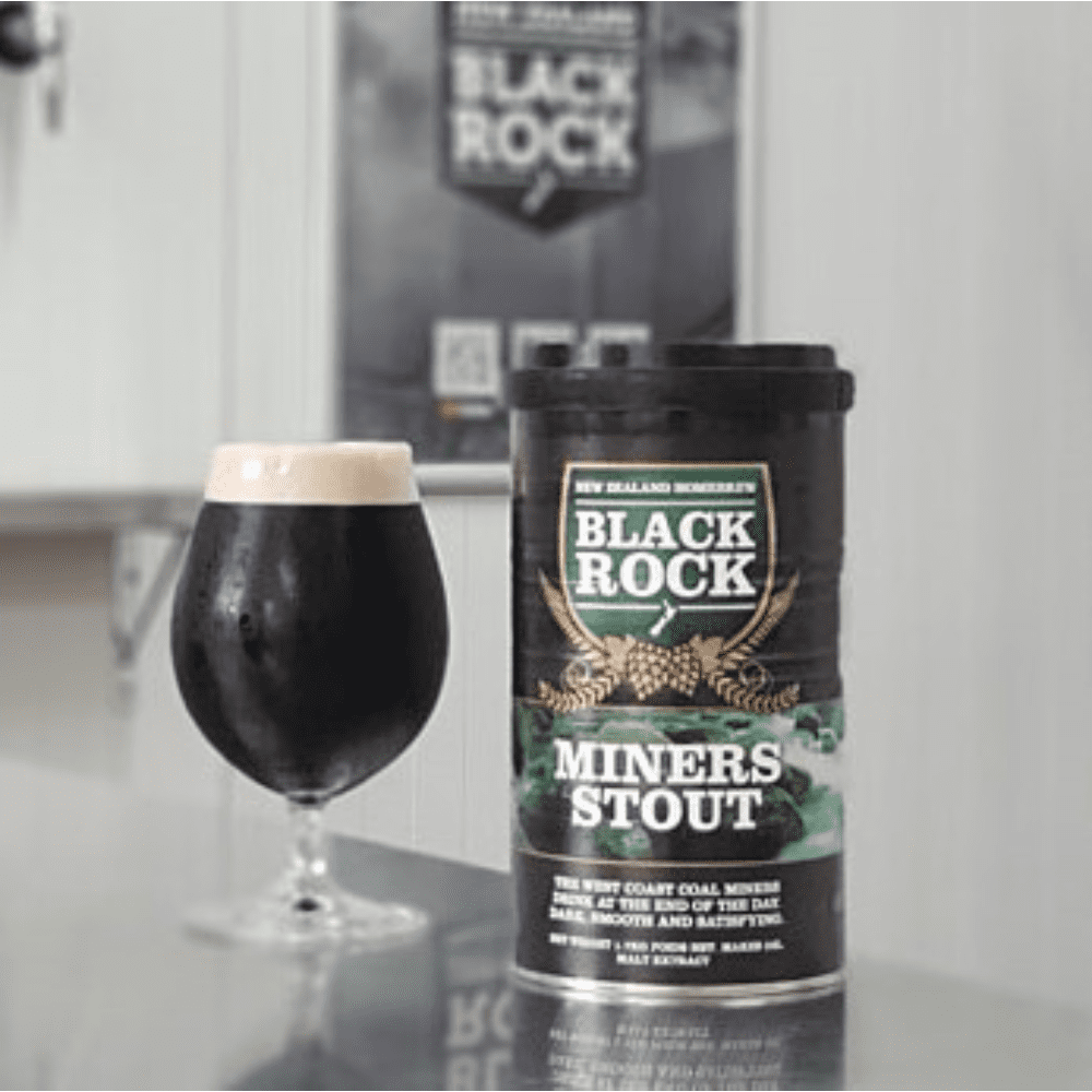 Black Rock Miners Stout 1.7kg Home Brew Beer Extract Tin - Classic Dark Stout Kit 1 Black Rock Miners Stout 1.7kg Home Brew Beer Extract Tin - Classic Dark Stout Kit