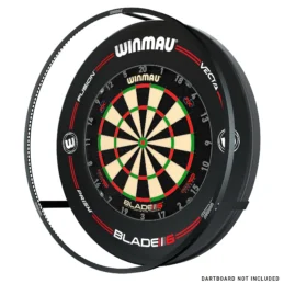 Professional Winmau Plasma Dartboard Dart Light Lighting + Black Surround Pack
