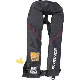 Atomic Fishing Boating Manual Inflatable Black Life Jacket