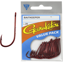 Gamakatsu Bait Keeper Fishing Hooks 25 Pack Sizes 8 to 4/0