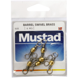 Mustad Brass Barrel Swivel Pre Pack Fishing Terminal Tackle Sizes 12 to 1