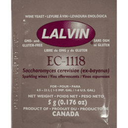 Lalemand LalBrew Lalvin EC1118  Homerewing Wine and Ginger Beer Brewing Yeast 5g