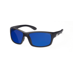 MAKO EDGE 9604 Matte Black Frame Brown HDIR Glass Lens Blue Mirror Sunglasses