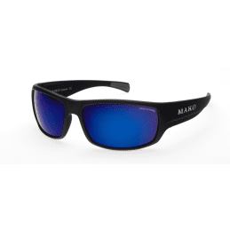 MAKO ESCAPE 9581 Matte Black Frame Glass Lens HDIR Brown Blue Mirror Sunglasses