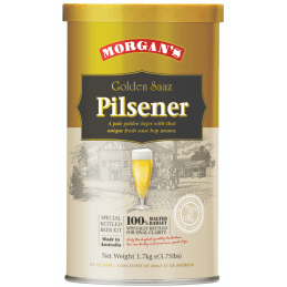 Morgan's Premium Golden Saaz Pilsener 1.7kg Home Brew Beer Extract Tin - Czech Style Pilsner Kit