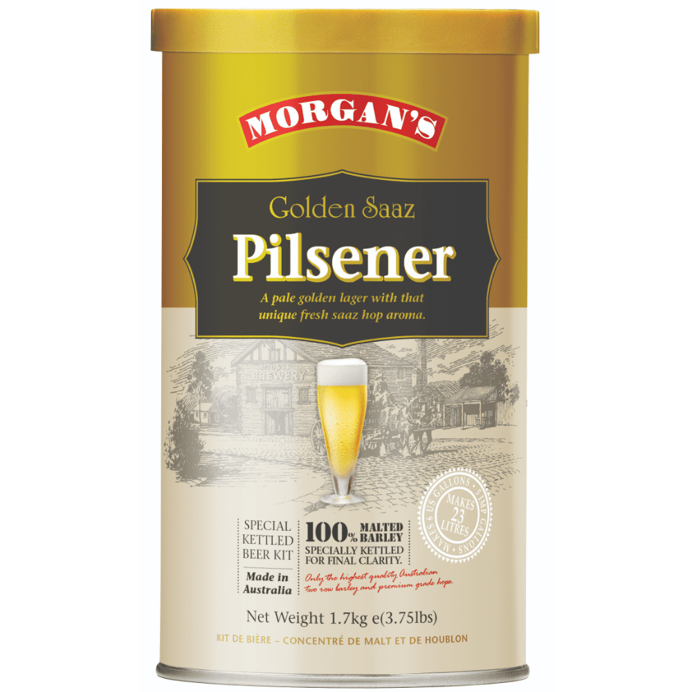 Morgan's Premium Golden Saaz Pilsener Homebrew Beer Brewing Extract