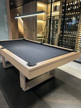 American Oak Modern Hoop Leg Pool Snooker Billiards Table Custom Built 8ft