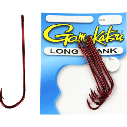 Gamakatsu Long Shank Red Fishing Hooks Size 10 to 2