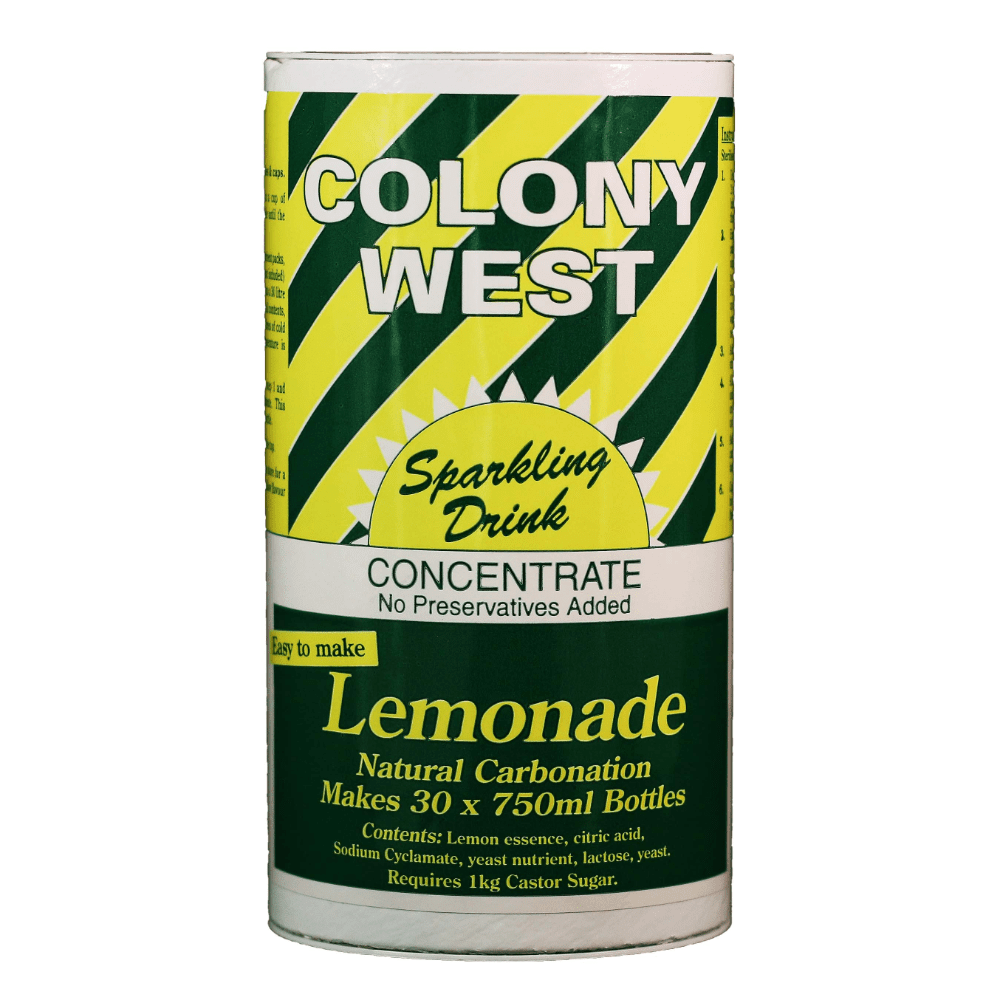 Colony West Lemonade 1kg Home Brew Extract Tin - Alcoholic or Non Alcoholic Lemonade Kit 1 Colony West Lemonade 1kg Home Brew Extract Tin - Alcoholic or Non Alcoholic Lemonade Kit