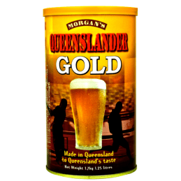 Morgan's Queenslander Gold 1.7kg Home Brew Beer Extract Tin - Mid Strength Gold Style Beer Kit