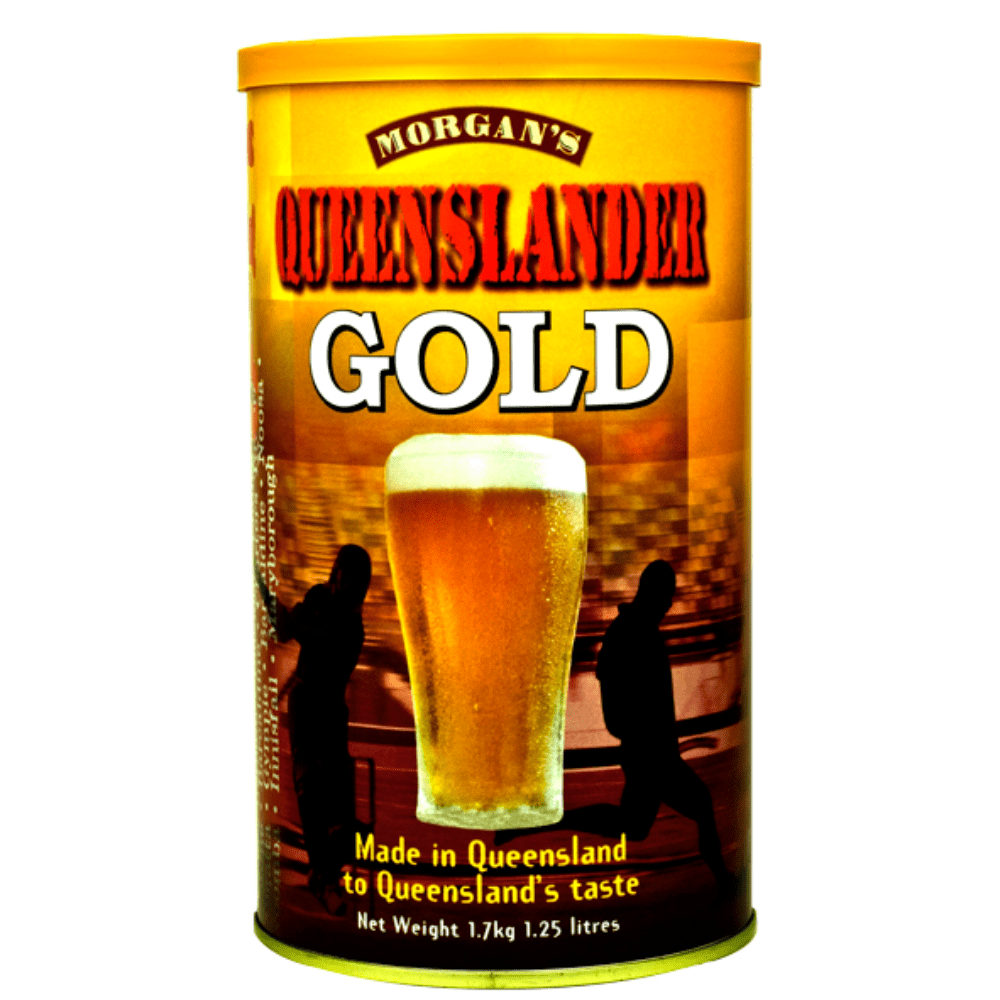 Morgan's Queenslander Gold 1.7kg Home Brew Beer Extract Tin - Mid Strength Gold Style Beer Kit 1 Morgan's Queenslander Gold 1.7kg Home Brew Beer Extract Tin - Mid Strength Gold Style Beer Kit