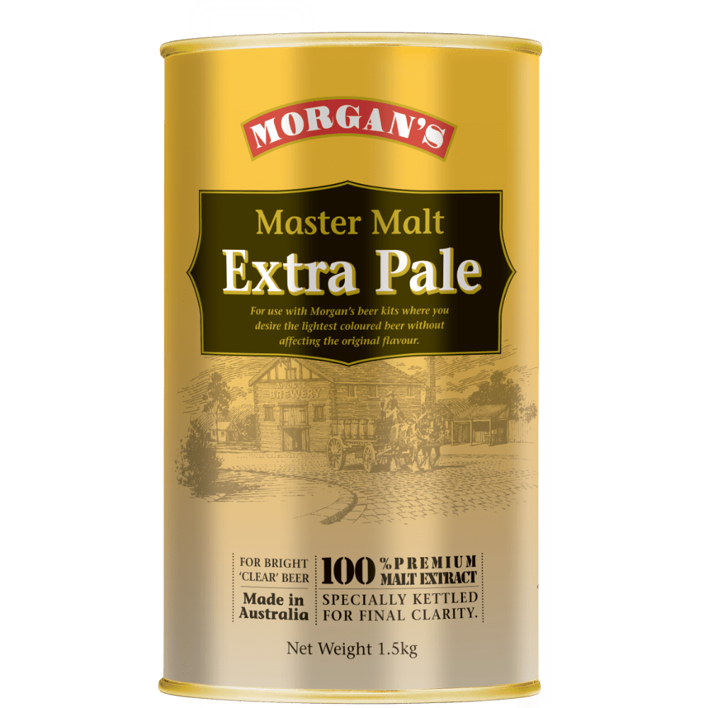 Morgan's Master Malt Extra Pale 1.5kg Home Brew Malt Extract - Light Beer Tin Booster 1 Morgan's Master Malt Extra Pale 1.5kg Home Brew Malt Extract - Light Beer Tin Booster