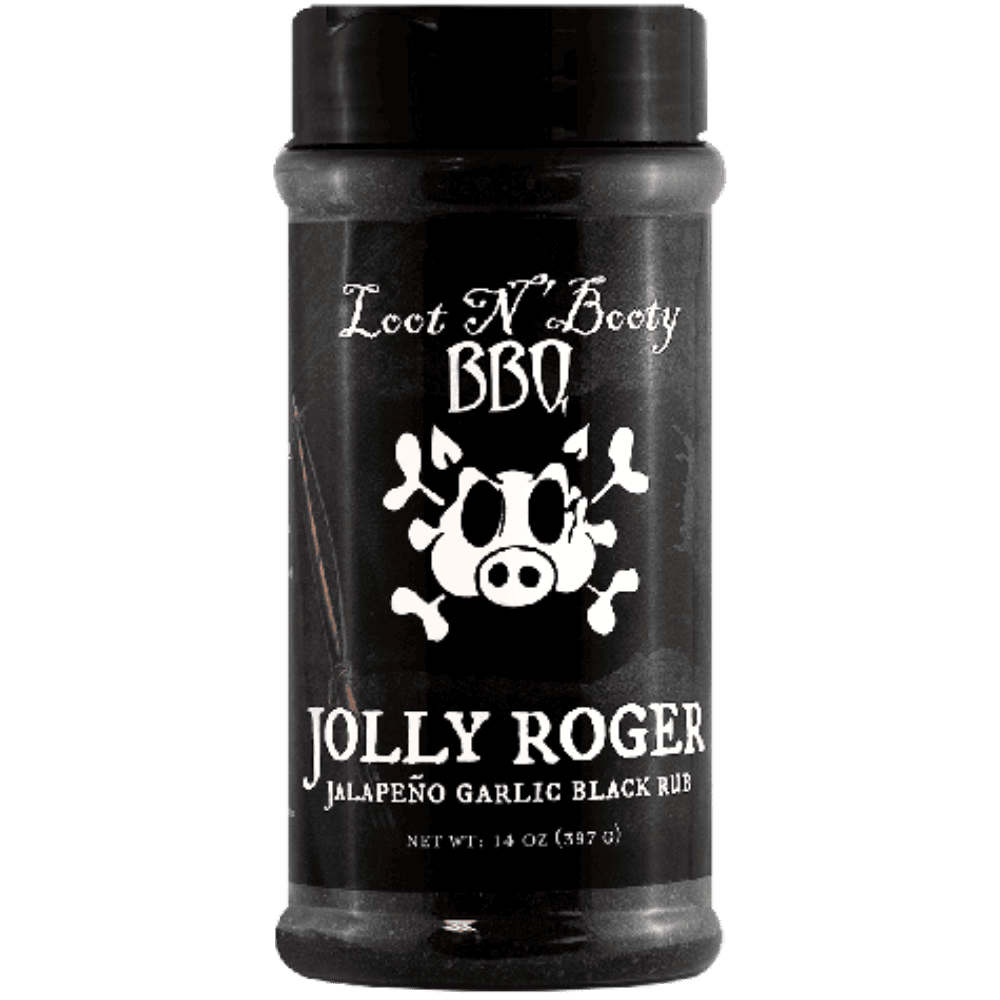 Loot N' Booty Jolly Roger Jalapeno Garlic BBQ Rub Seasoning 14oz 1 Loot N' Booty Jolly Roger Jalapeno Garlic BBQ Rub Seasoning 14oz