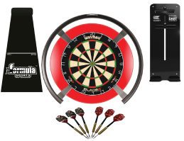 Target Darts OMNI Full Set Up Includes Winmau Blade 6, Red Surround, Target Connect Tablet Holder, Formula Sport Dart Mat + Darts