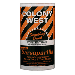 Colony West Sarsaparilla 1kg Home Brew Extract Tin - Alcoholic or Non Alcoholic Sarsaparilla Kit