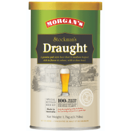 Morgan's Premium Stockman's Draught 1.7kg Home Brew Beer Extract Tin - Pub Style Draught Kit