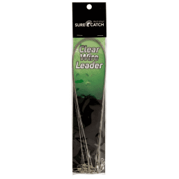 Mustad Fishing Trace Clear 6" 40Lb Wire with clip and Swivel