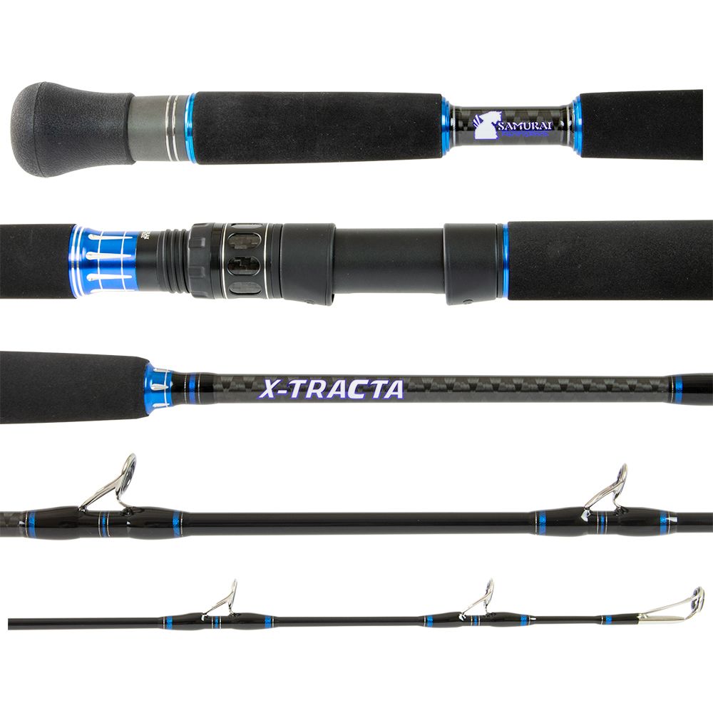 Samurai X-Tracta Carbon Fishing Rod Over Head Medium Fast 6ft 1 Piece 60 - 100lb 1 Samurai X-Tracta Carbon Fishing Rod Over Head Medium Fast 6ft 1 Piece 60 - 100lb