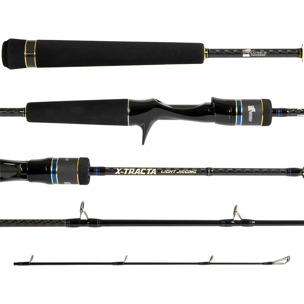Samurai X-Tracta Light Jig Carbon Fishing Rod Over Head Medium Fast 6ft 1pc 80g 1 Samurai X-Tracta Light Jig Carbon Fishing Rod Over Head Medium Fast 6ft 1pc 80g