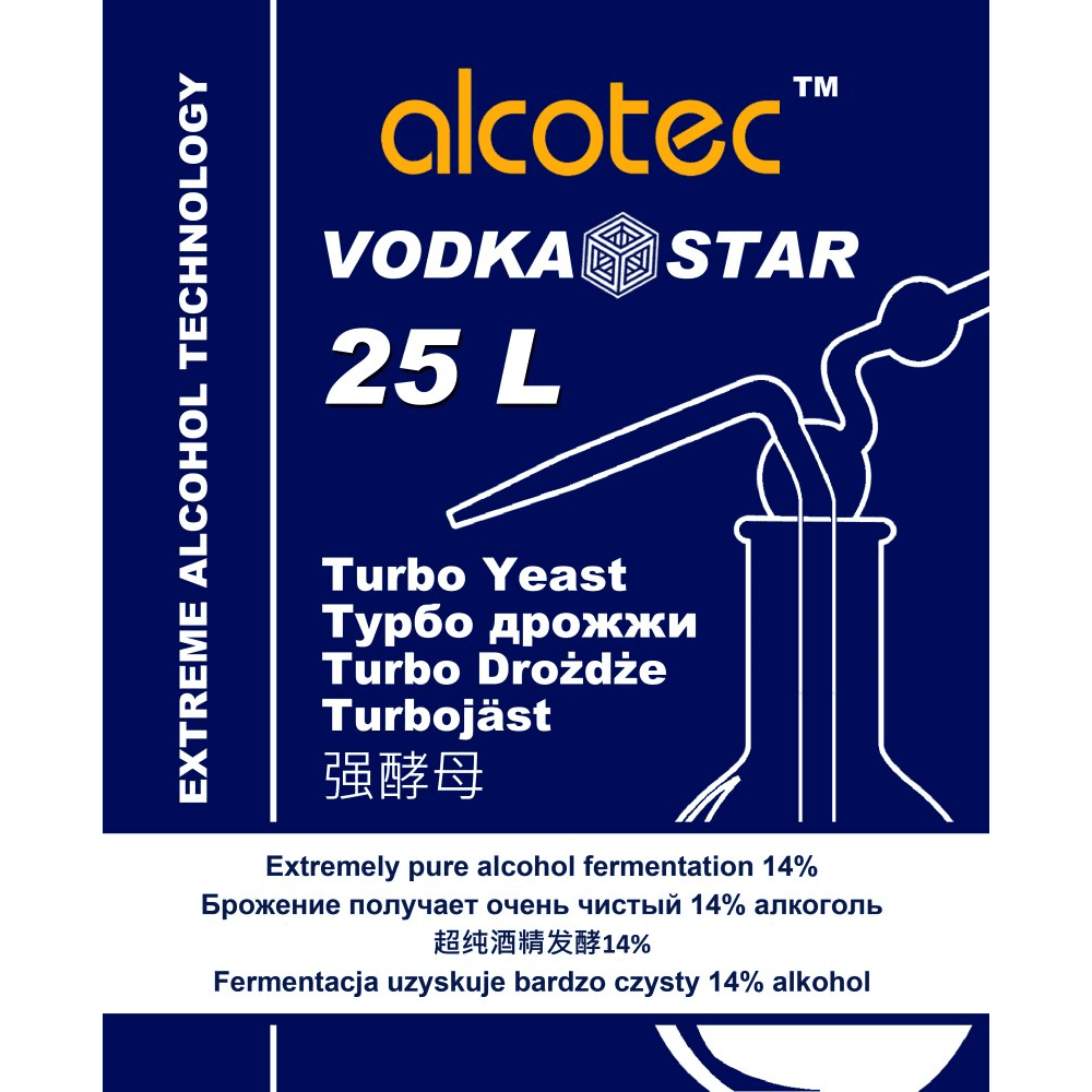 Alcotec Vodka Star Turbo Homebrew Spirit Distilling Yeast Brewing 1 Alcotec Vodka Star Turbo Homebrew Spirit Distilling Yeast Brewing