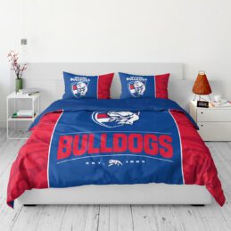 Western Bulldogs AFL Team Logo King Quilt Cover Set