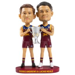 Brisbane Lions Lachie Neale & Harris Andrews 2024 Premiership Co-Captains AFL Bobblehead Collectible Bobble Head Statue