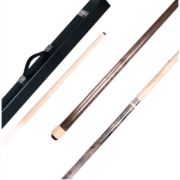 Dyed Maple Pool Snooker Billiard Cue Stick Grey 12.5mm Tip + Black Cue Case