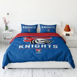 Newcastle Knights NRL Team Logo King Quilt Cover Set