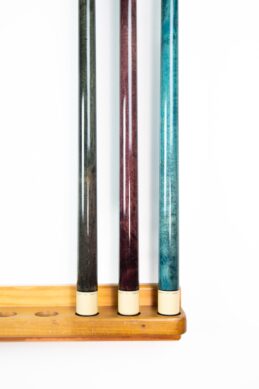 Dyed Maple Pool Snooker Billiard Cue Stick Purple 12.5mm Tip Set of 3