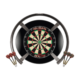 Target Darts OMNI TEX PRO Dart Board, Black Surround, + Darts