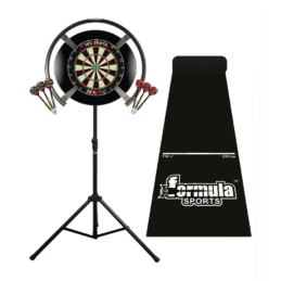 Target Darts OMNI TEX PRO Dart Board, Black Surround, Dart Mat, Stand + Darts