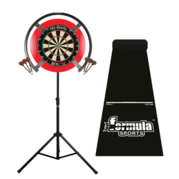 Target Darts OMNI TEX PRO Dart Board, Red Surround, Dart Mat, Stand + Darts