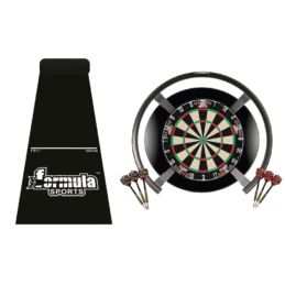 Target Darts OMNI Tex Titan Dart Board, Black Surround, Dart Mat + Darts