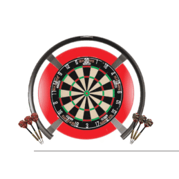 Target Darts OMNI Tex Titan Dart Board, Red Surround, + Darts