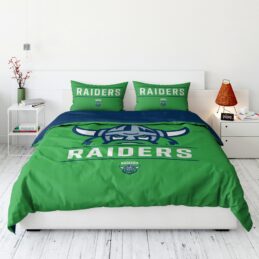 Canberra Raiders NRL Team Logo Queen Quilt Cover Set