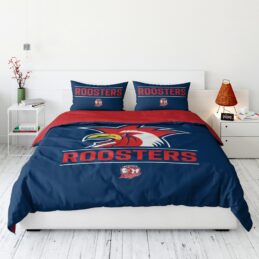 Sydney Roosters NRL Team Logo Double Quilt Cover Set