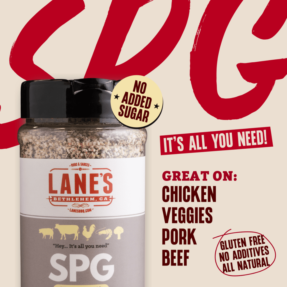 Lane's SPG ( Salt, Pepper, Garlic) Small Shaker Size BBQ Rub Seasoning 130grams 2 Lane's SPG ( Salt, Pepper, Garlic) Small Shaker Size BBQ Rub Seasoning 130grams - Image 2