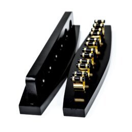 Dark Black Pool Snooker Billiard Table Cue Wall Rack (Brass Cue Clips)