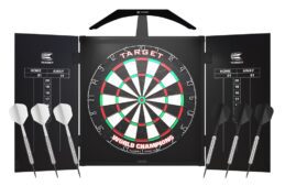 Target Darts ARC Lighting system and Dartboard Cabinet Set
