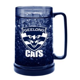 Geelong Cats AFL Aussie Rules Coloured Ezy Freeze Beer Stein Frosty Mug Cup